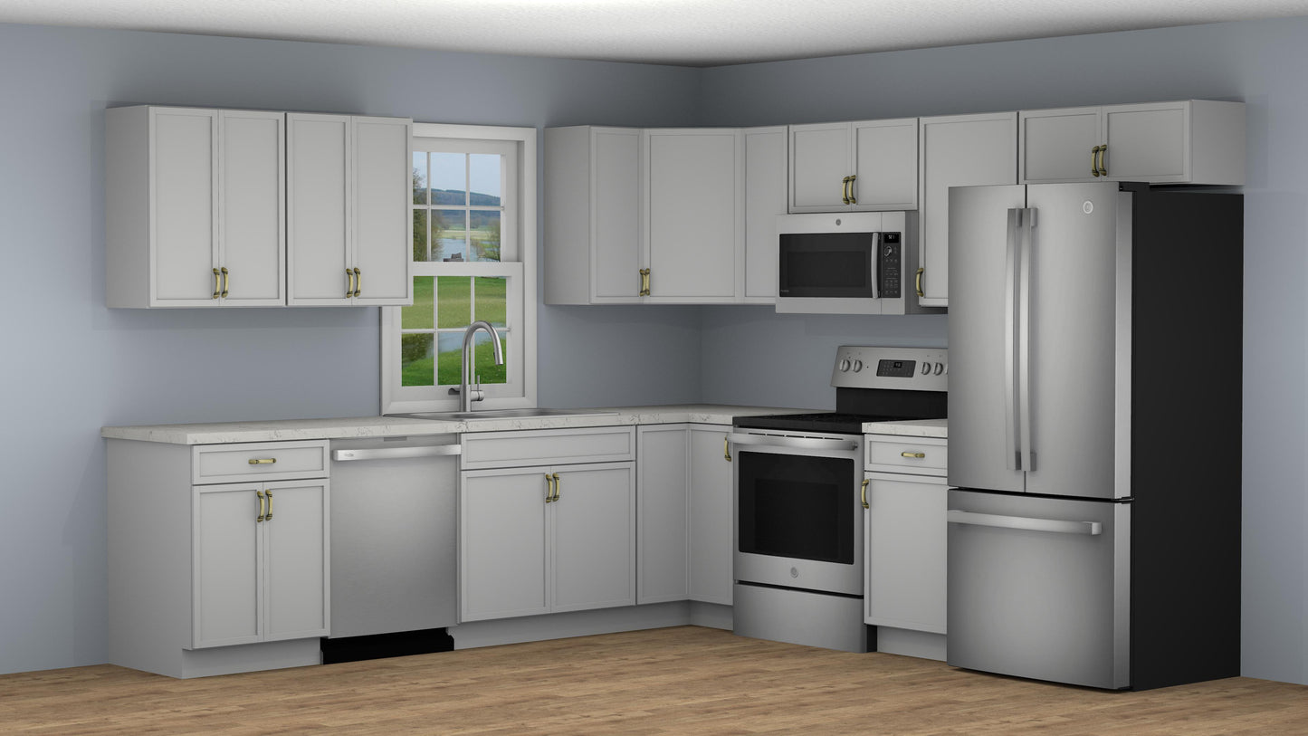 10x10 Petit White Shaker Kitchen