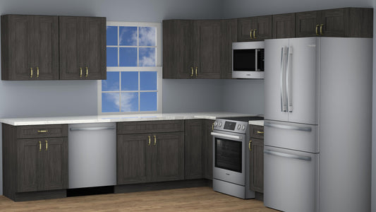 10x10 Greystone Shaker Kitchen Cabinet Set
