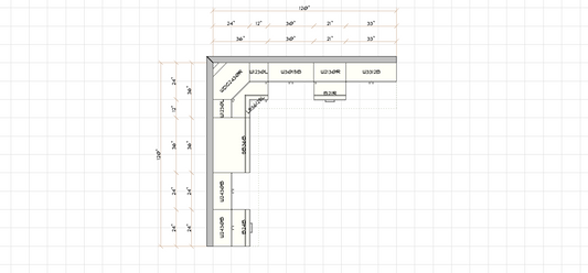 10x10 Woodland Brown Kitchen Cabinet Set