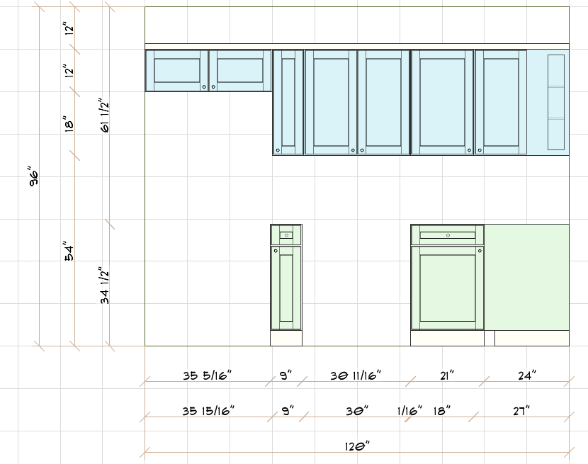 10x10 White Shaker Kitchen Cabinet Set