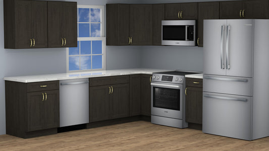 10x10 Townsquare Grey Kitchen Cabinet Set