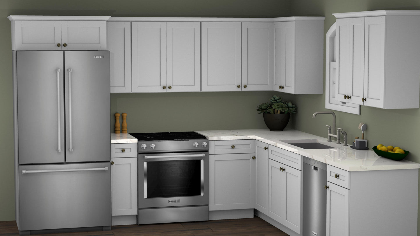 10x10 White Shaker Kitchen Cabinet Set